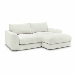Fehér zsenília sarokkanapé (jobb oldali-heverő résszel) Leonore – Bobochic Paris kép