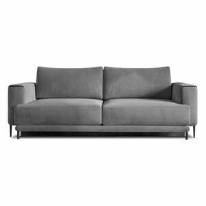 Szürkésbarna bársony kinyitható-tárolóhelyes kanapé 260 cm Dalia – ELTAP kép