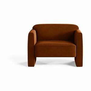 Terrakotta színű bársony fotel Abby – Micadoni kép