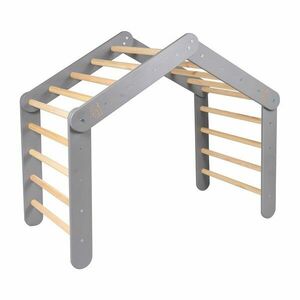 Szürke borovi fenyő pikler háromszög 61x112x94 cm Montessori – Meowbaby kép