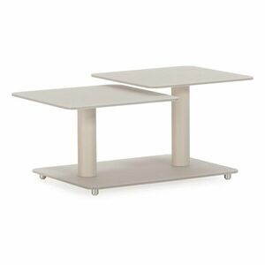 Krémszínű üveg dohányzóasztal 54x115 cm Elvi – Marckeric kép