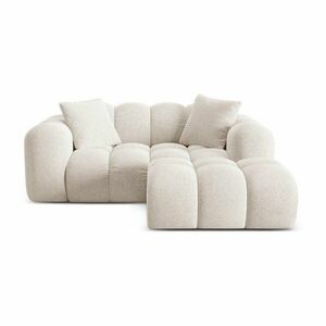 Krémszínű zsenília sarokkanapé (jobb oldali-heverő résszel) Treno – Cosmopolitan Design kép