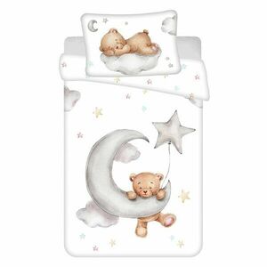 Pamut gyerek ágyneműhuzat babaágyhoz 100x135 cm Teddy "Moon" – Jerry Fabrics kép