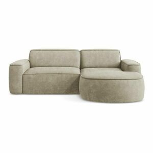 Bézs zsenília sarokkanapé (jobb oldali-heverő résszel) Omao – Makamii kép