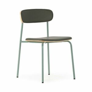 Sötétzöld kárpitozott rakásolható étkezőszék szett 2 db-os Saula – Marckeric kép