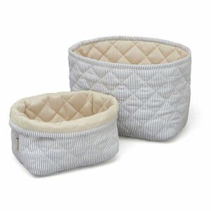 Világoskék textil játéktároló kosár szett 2 db-os Classic Stripes Blue, Praline – Cam Cam Copenhagen kép