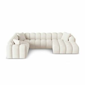 Krémszínű zsenília sarokkanapé (bal oldali-U alakú) Treno – Cosmopolitan Design kép