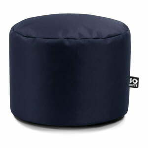 Sötétkék bőrutánzat gyerek babzsákfotel Dot M – So Soft? kép