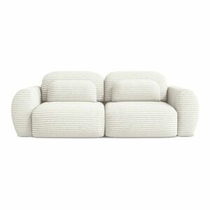 Bézs kordbársony kinyitható-tárolóhelyes kanapé 266 cm Kini – Makamii kép