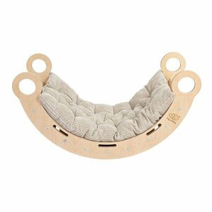 Bézs-natúr színű borovi fenyő hinta 39x75x38 cm Montessori – Meowbaby kép