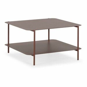 Terrakotta színű fém dohányzóasztal 70x73 cm Beatrix – MOME kép