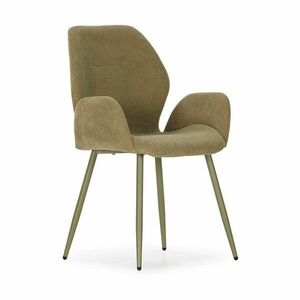 Zöld kárpitozott étkezőfotel szett 2 db-os Ansu – Marckeric kép