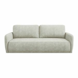 Krémszínű zsenília kinyitható-tárolóhelyes kanapé 218 cm Lilo – Makamii kép