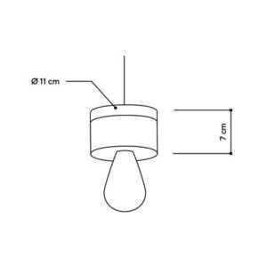 ALMUT 0239 függő lámpa, vegán, dió/dió kép