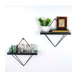 KÉSZLET 2x Fali polc fekete 268EVL1366 kép