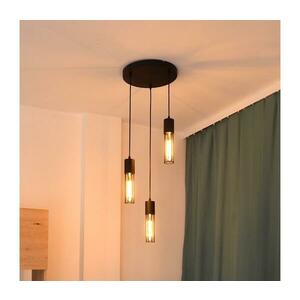 Csillár zsinóron MELODY 3xE27/15W/230V fekete W kép