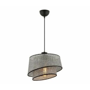 BARETTE kábeles függeszték 1xE27/60W/230V szürke/fekete 390FLH2488 kép