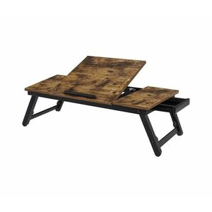 Euziel Állítható, ágy fölé helyezhető számítógépasztal LAT, barna/fekete LLD110B01 kép