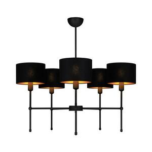 MADELA rúdon szerelt csillár 5xE14/40W/230V fekete 0097 kép