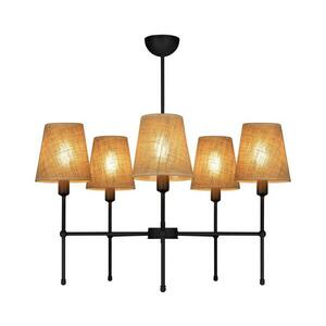 Rúdos csillár MADELA 5xE14/40W/230V juta/fekete 0128 kép