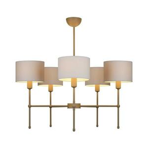 MADELA rúddal szerelt csillár 5xE14/40W/230V fehér/bézs 0240 kép