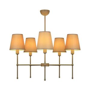 Rúdra szerelhető csillár MADELA 5xE14/40W/230V fehér/bézs 0242 kép