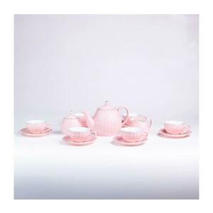 Estilo Home 15 darabos porcelán kávészett, rózsaszín 5905623251158 kép