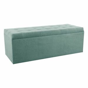 Ülőkés velúr tároló puff, 130 cm, menta - MADISON - Butopêa kép
