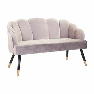 2 személyes bársony szövet kanapé, pasztell lila - PAPILLON - Butopêa kép