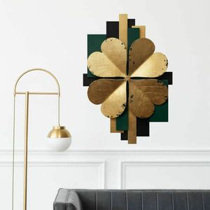 Matrica Quatrefoil - Fémes boldogság és smaragd kontraszt kép