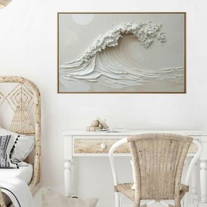 Téglalap alakú matrica - Tengerparti hullám és texturált relief kép