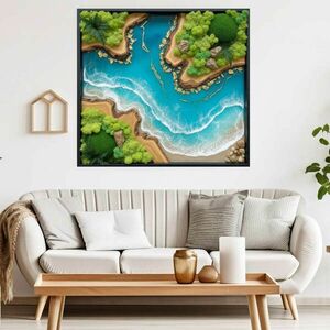 Négyzet matrica moha - Egzotikus öböl a Bird's Eye View-tól kép