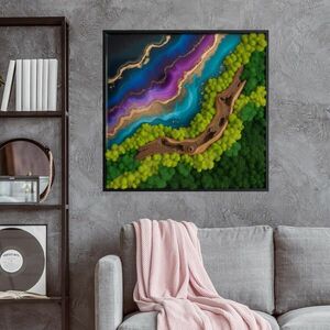 Négyzet matrica moha - Epoxi patak világok határán kép