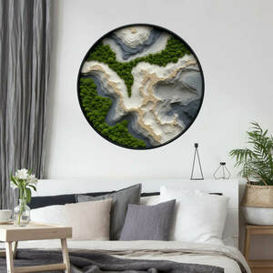 Kerek matrica moha fa - átlátszó epoxi hatású kép