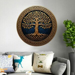 Életfa matrica - Gyökerek és a természet energiája kiemelve kép