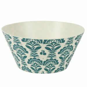 Salátás tál, mintás műanyag, türkiz - fehér - SALADIER - Butopêa kép