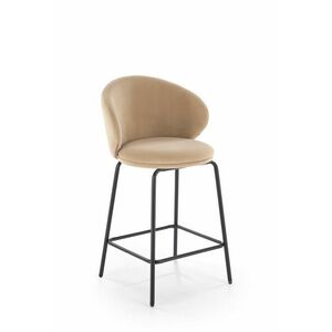 Bárszék, bársony - fém, bézs - fekete - VUE - Butopêa kép