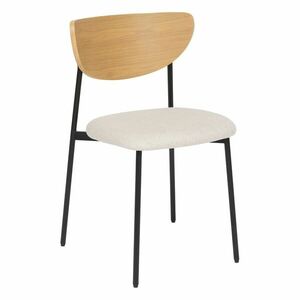 Étkezőszék, fa - fém, bézs - fekete - ERGONOME - Butopêa kép
