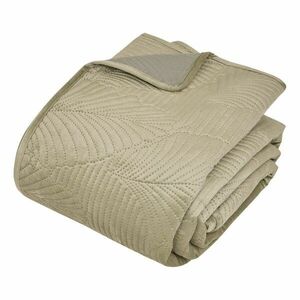 Levélmintás ágytakaró 260x240 cm, menta zöld - BAIKAL - Butopêa kép