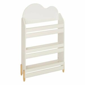 Gyerek könyvespolc, felhő alakú, fa, fehér - DOUDOUNET - Butopêa kép