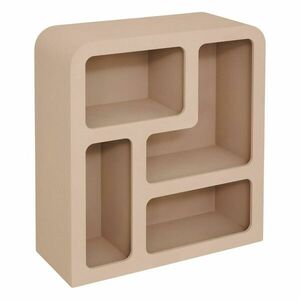 Polcos szekrény, 4 polcrésszel, fa, bézs - TROGLODYTE - Butopêa kép