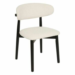 Étkezőszék buklé fehér, sötét tömörfa lábakkal - NATURE PEINTURE - Butopêa kép