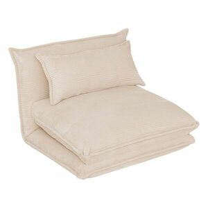 Fotelágy, kinyitható, kordbársony, bézs - FARNIENTE - Butopêa kép