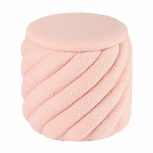 Ülőkés buklé tároló puff, blush rózsaszín - TOURNI - Butopêa kép