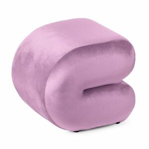 Bársony puff, U alakú, lila - ULM - Butopêa kép