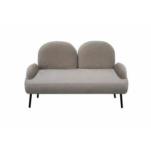 Karfás szövet kanapé, homokszín fekete fém lábbal - ETNA - Butopêa kép