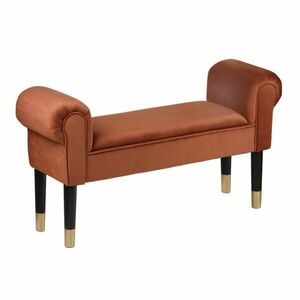 Karfás bársony ülőpad 100 cm, terrakotta - BOUDOIR - Butopêa kép