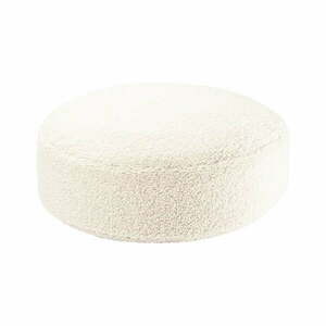 Krémszínű buklé gyerek babzsákfotel Round – Wigiwama kép