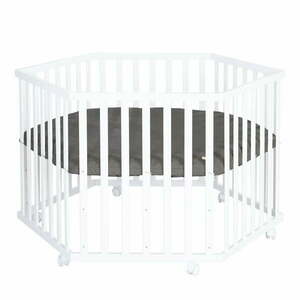 Fehér gurulós járóka állítható magassággal – Roba kép