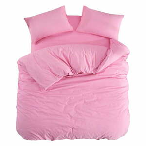 Rózsaszín háromrészes egyszemélyes hosszabbított ágyneműhuzat lepedővel 160x220 cm Classic – Mila Home kép